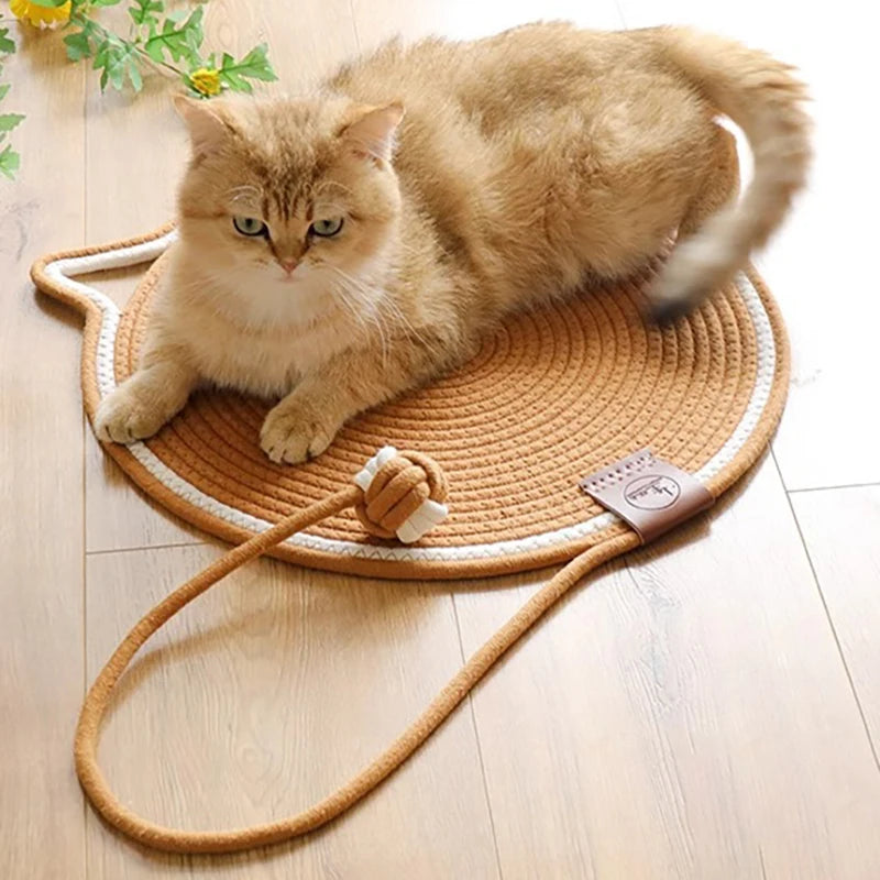 Cotton Rope Cat Scratching Mat – Durable Wear-Resistant Claw Grinder & Scratcher Toy