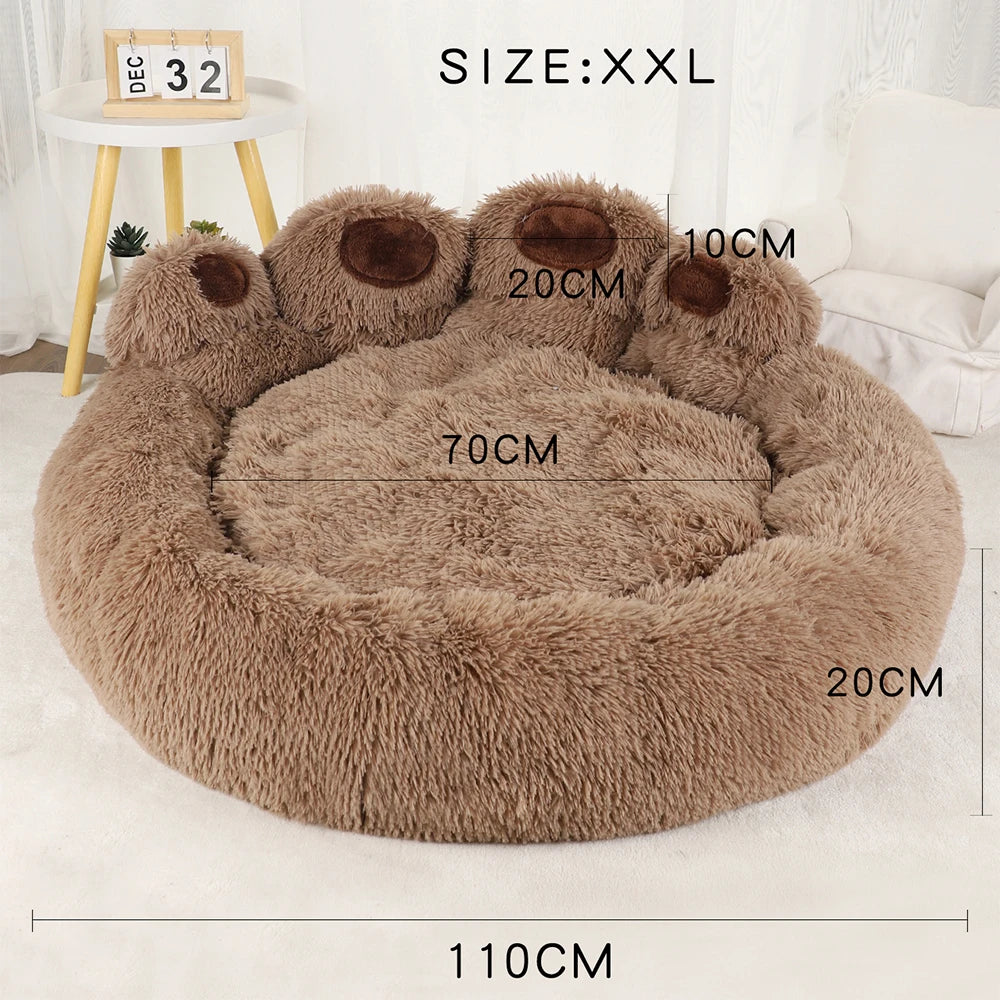 Plush Pet Dog Sofa Bed – Washable Warm Kennel for Small & Large Dogs and Cats