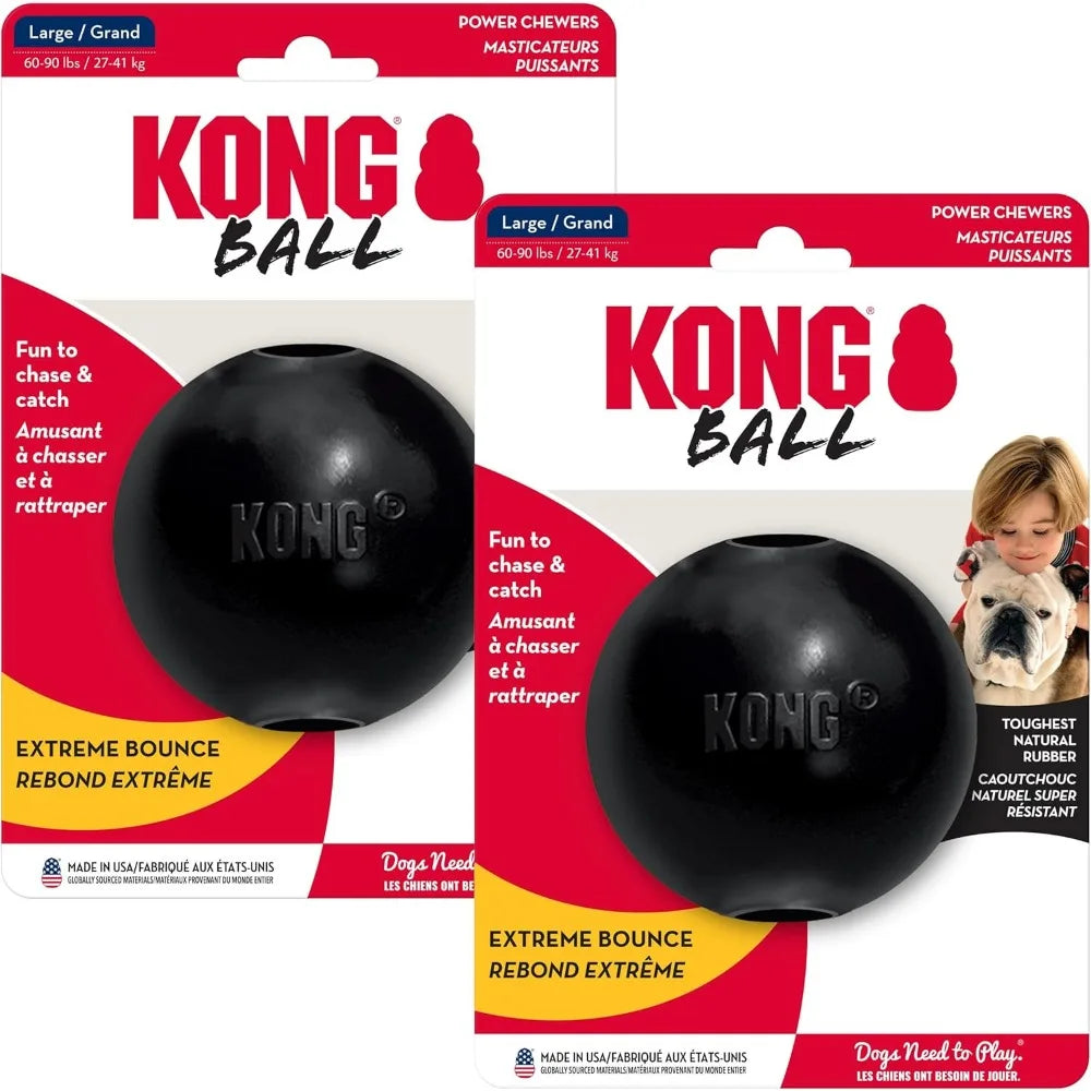 KONG Extreme Ball 2-Pack – Tough Rubber Dog Toys 🐶⚫