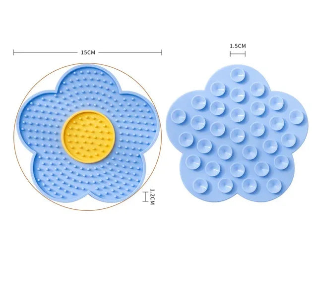 🌼 Pet Supplies Cat & Dog Licking Pad – Pentagram & Sunflower Silicone Slow Feeder Mat