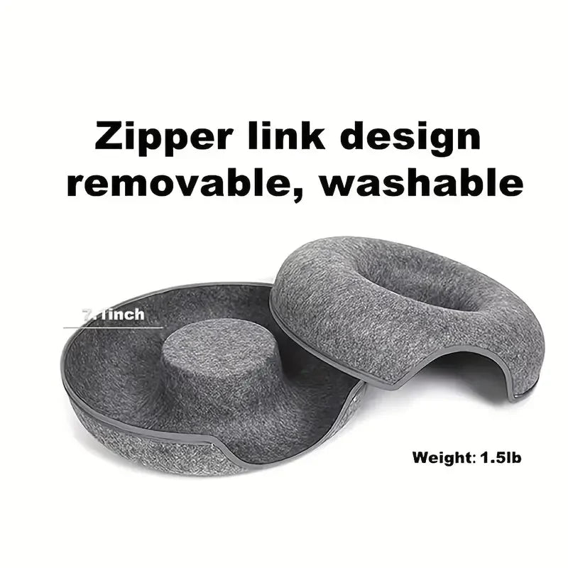 Felt Tunnel Cat Nest with Window – Round Donut Cat Bed, Detachable & Washable All-Season Pet Nest