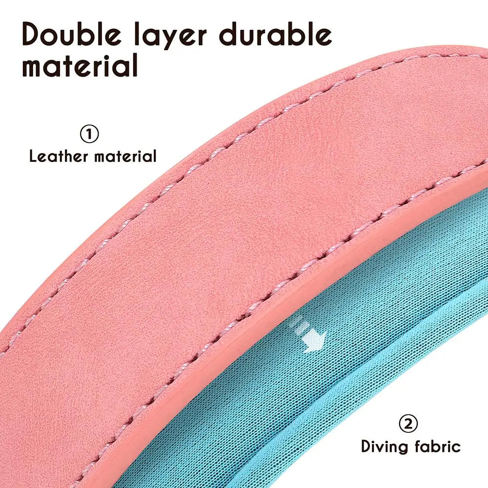 Custom Leather Dog Collar & Leash Set – Soft Padded with Engraved Nameplate