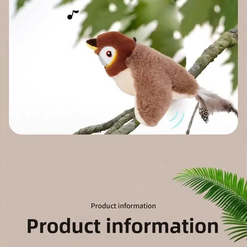 🐦 Hot Cat Interactive Electric Bird Toy – USB Rechargeable with Catnip