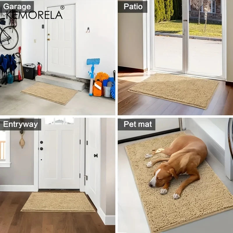 Super Absorbent Dog Mud Mat – Quick-Dry Microfiber Entry Rug with Non-Slip Backing, Washable & Easy to Clean