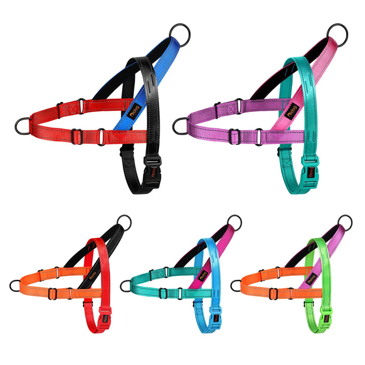 🐶 Reflective No-Pull Nylon Dog Harness – Adjustable Vest for Small to Large Dogs 🐾