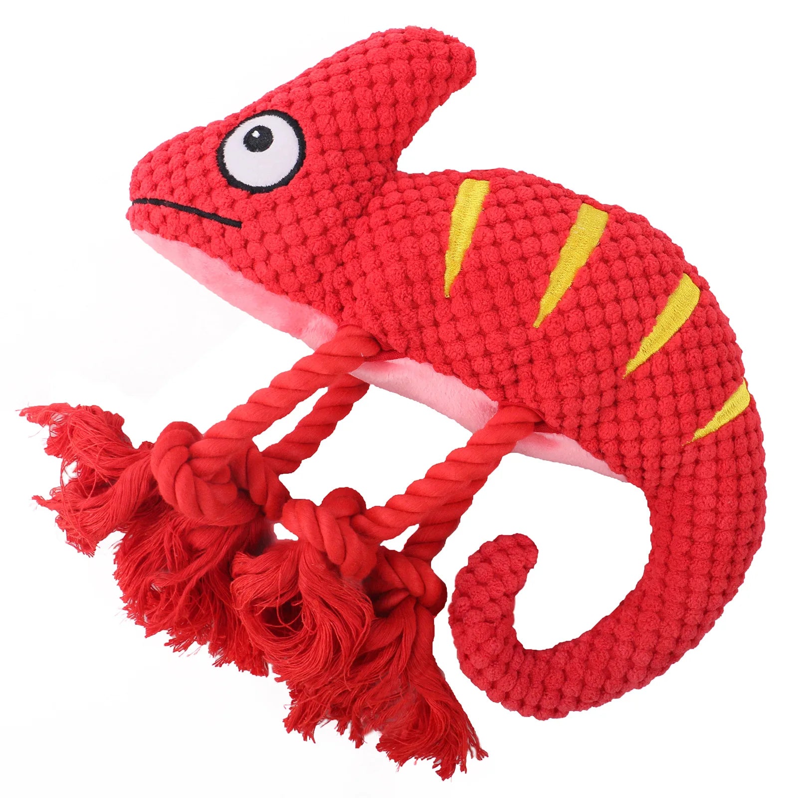 Chameleon Plush Dog Toy – Squeaky, Bite-Resistant Chew 🦎🐾