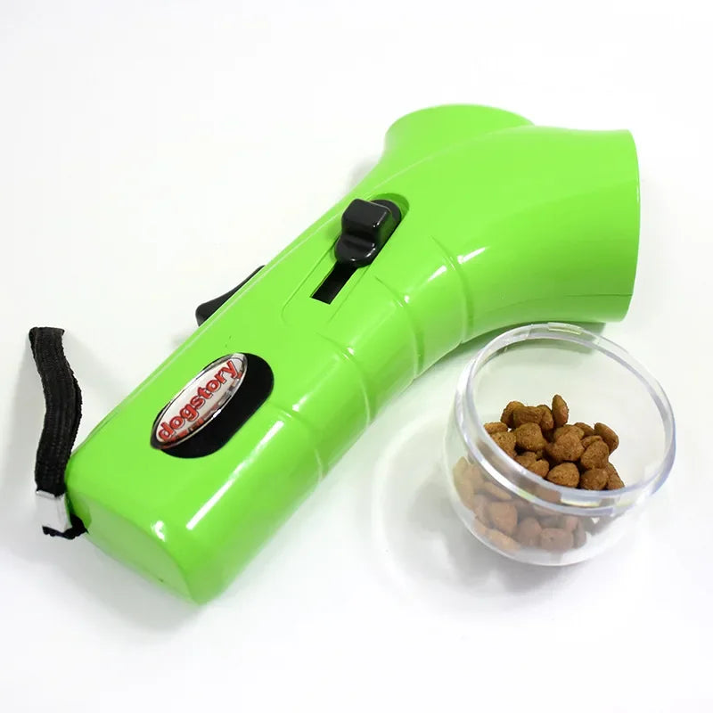 Dog Treat Launcher Toy – Portable Interactive Snack Feeder Gun for Training & Play