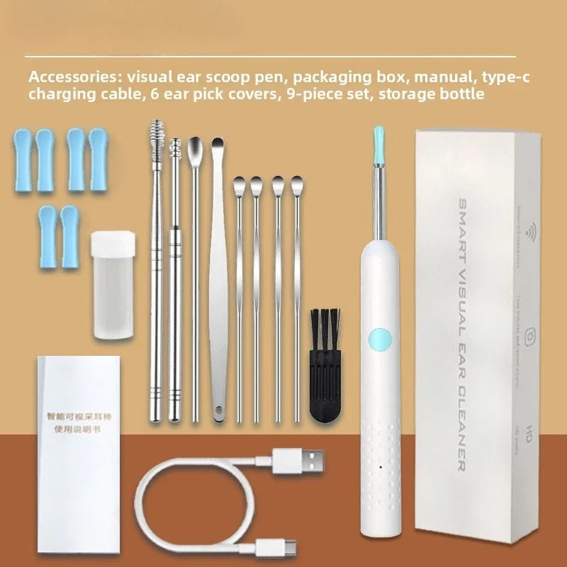 HD Ear Cleaner with Camera – NK3 Otoscope Wax Removal Tool Set with USB-C Charging & Endoscope for Ear Cleaning