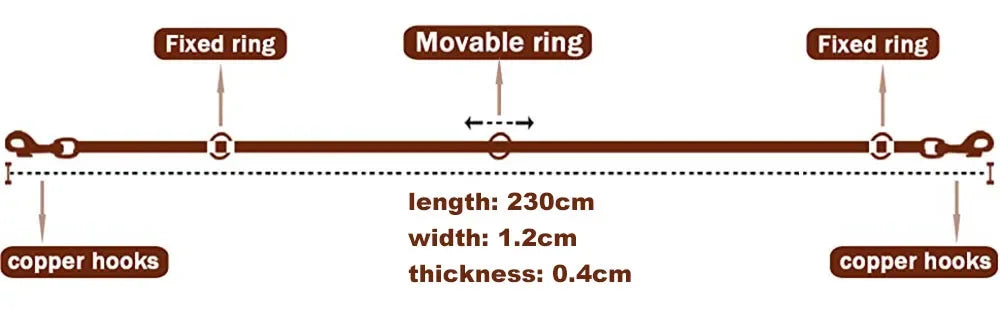 🐕 Genuine Leather Hands-Free Service Dog Leash – 7-in-1 Multi-Function Crossbody Pet Lead