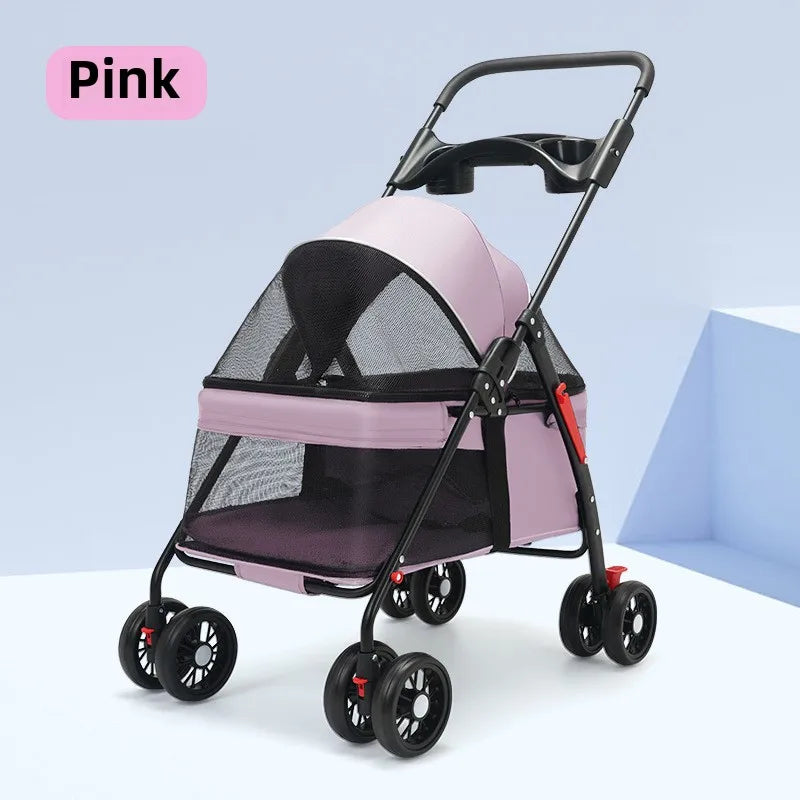 Pet Stroller for Dogs & Cats – Lightweight, Foldable, Travel-Friendly