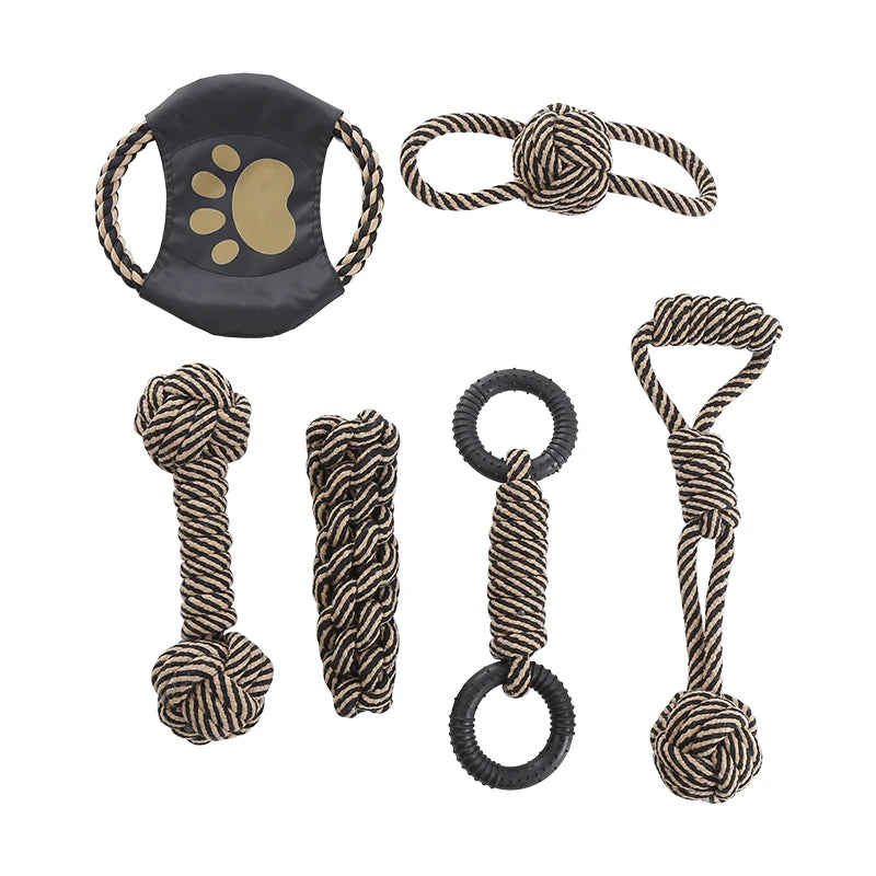 Cotton Rope Dog Toy – Interactive Chew & Training Toy for Small and Medium Dogs