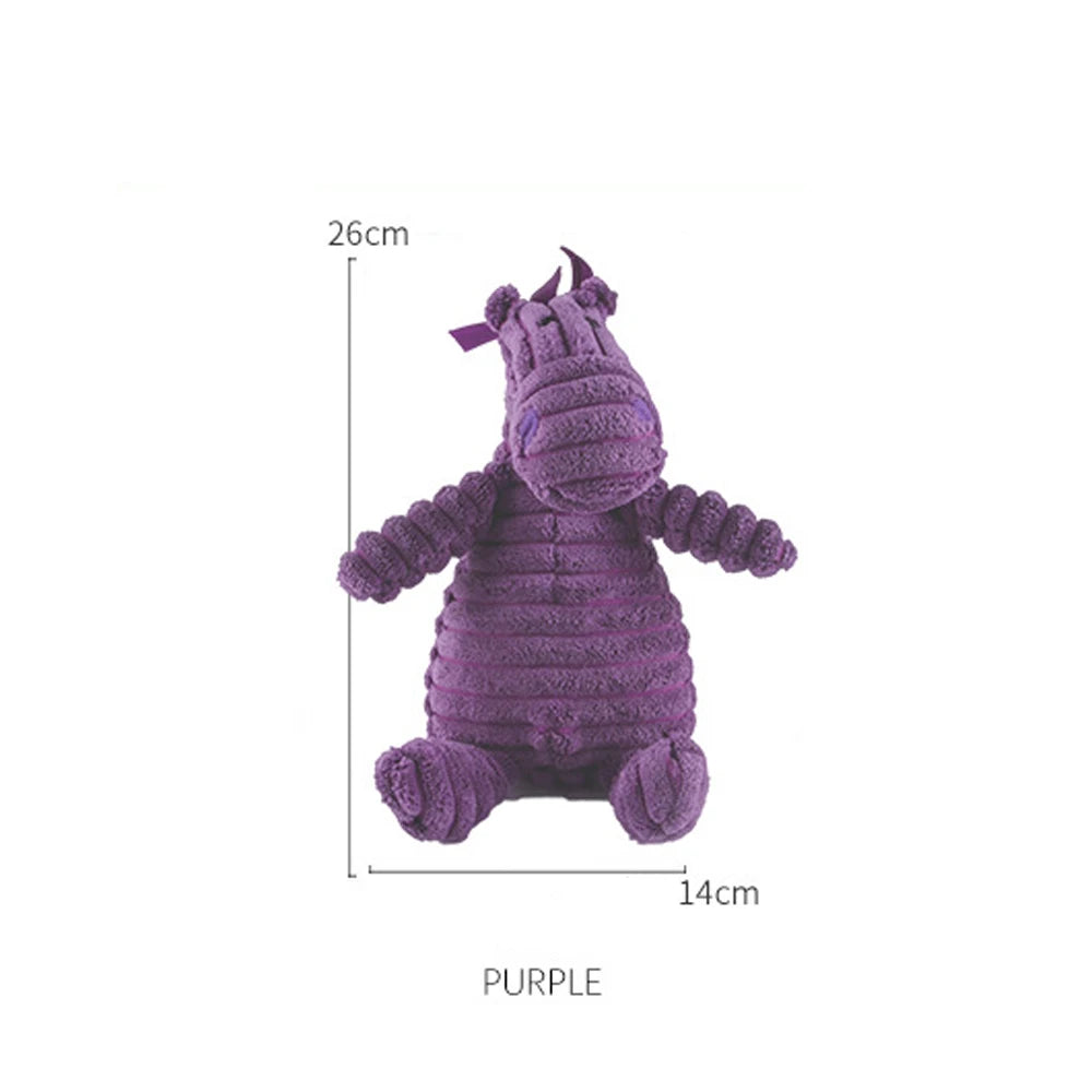 Purple Donkey Plush Dog Toy – Squeaky Puppy Play 🐶🟣
