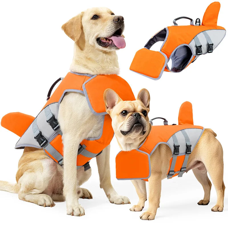 Dog Life Jacket – Safety Shark Fin Vest for Swimming 🦈🐶