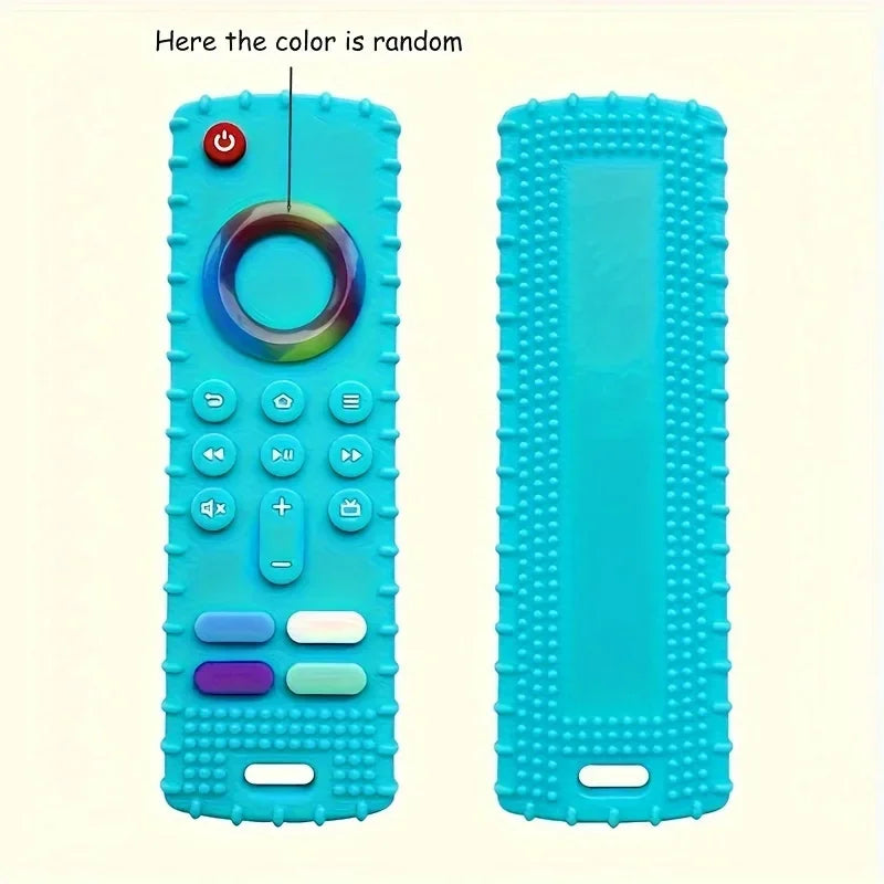 Silicone Dog Teething Toy – Remote Control Design Chew Stick for Puppies (Multi-Color)