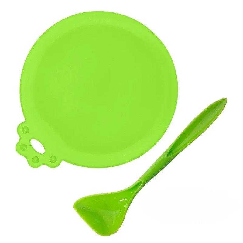 2pcs Reusable Pet Food Can Covers with Spoon – Silicone Lid Seal 🐾🥫