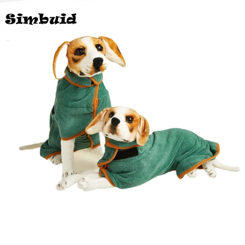 Pet Bathrobe Adjustable Towel – Super Fast-Drying Moisture Robe for Dogs (Large, Medium, Small)