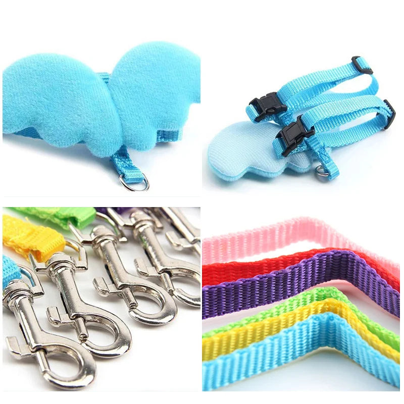 Angel Wings Pet Harness & Leash Set – Cute Lead for Cats, Puppies & Rabbits