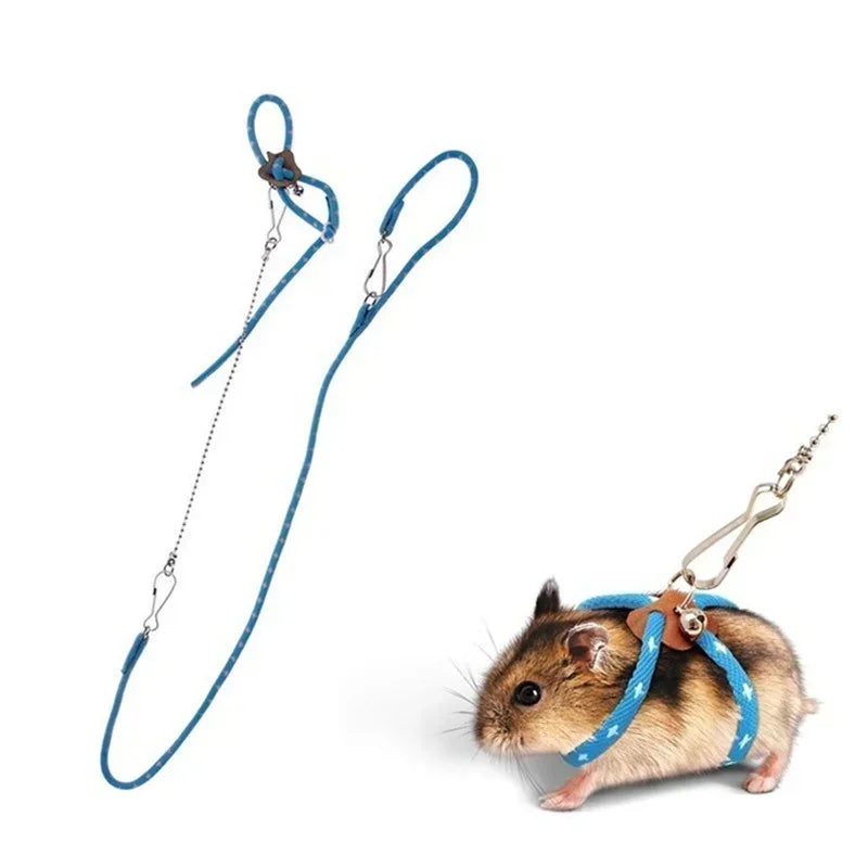 Adjustable Soft Strap Leash for Small Pets – Bird, Parrot, Hamster, Ferret, Rat, Guinea Pig