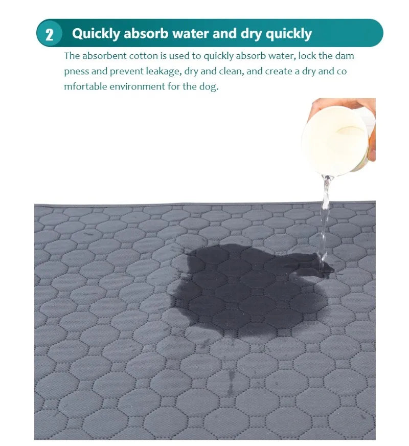 Reusable Dog Pee Pad Blanket – Washable Absorbent Puppy Training Pad & Pet Bed Urine Mat for Car Seat Protection