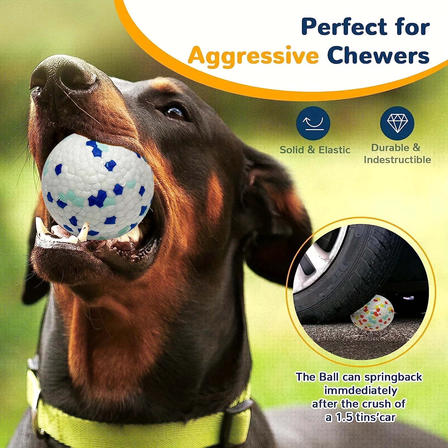 Durable Chew Ball for Dogs – Interactive Teeth-Cleaning Toy