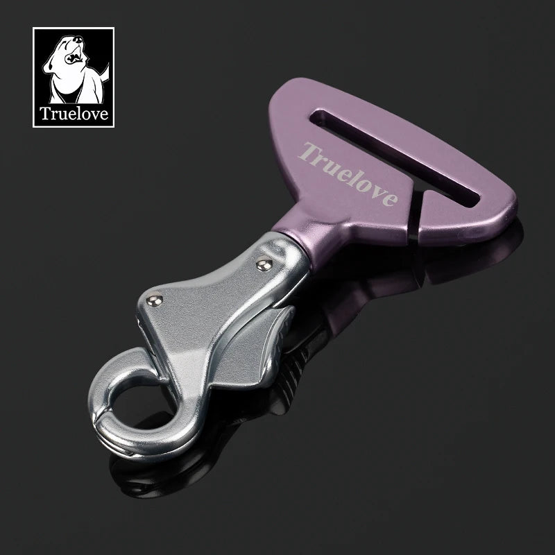 Truelove Pet Car Seat Belt Safety Buckle – TLM1993, Lightweight Aluminum Alloy for Collar or Harness, Portable Travel Restraint