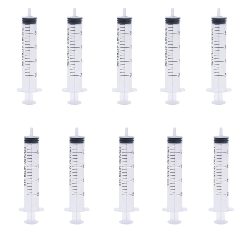 2-20Pcs Plastic Reusable Syringe (1ml-10ml) – Hydroponics, Measuring, Kitchen Tool