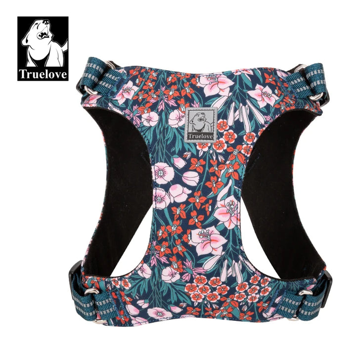 🌸 Truelove Floral Pet Harness – Printed Cotton Dog Vest for Small & Medium Dogs & Cats (Model TLH1912)