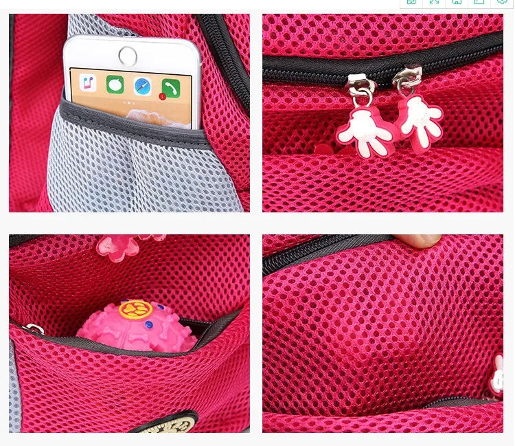 Double Shoulder Pet Carrier Backpack – Portable Mesh Dog Travel Bag for Outdoor Adventures