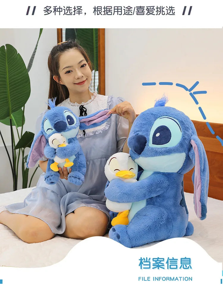 🧸 Disney Lilo & Stitch Plush Toy – Large 30cm-60cm Stuffed Cartoon Doll
