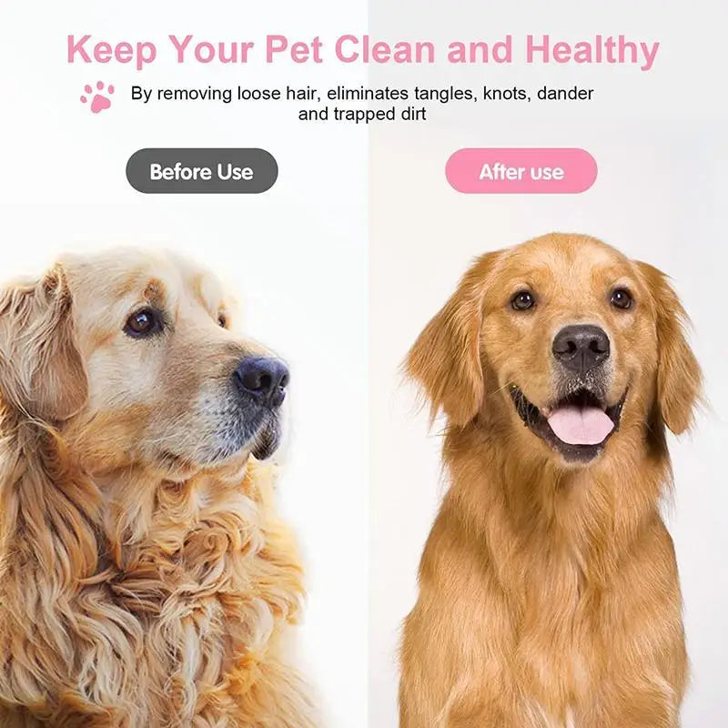 All-in-One Dog & Cat Hair Remover Brush – Grooming Comb for Long, Short & Curly Hair