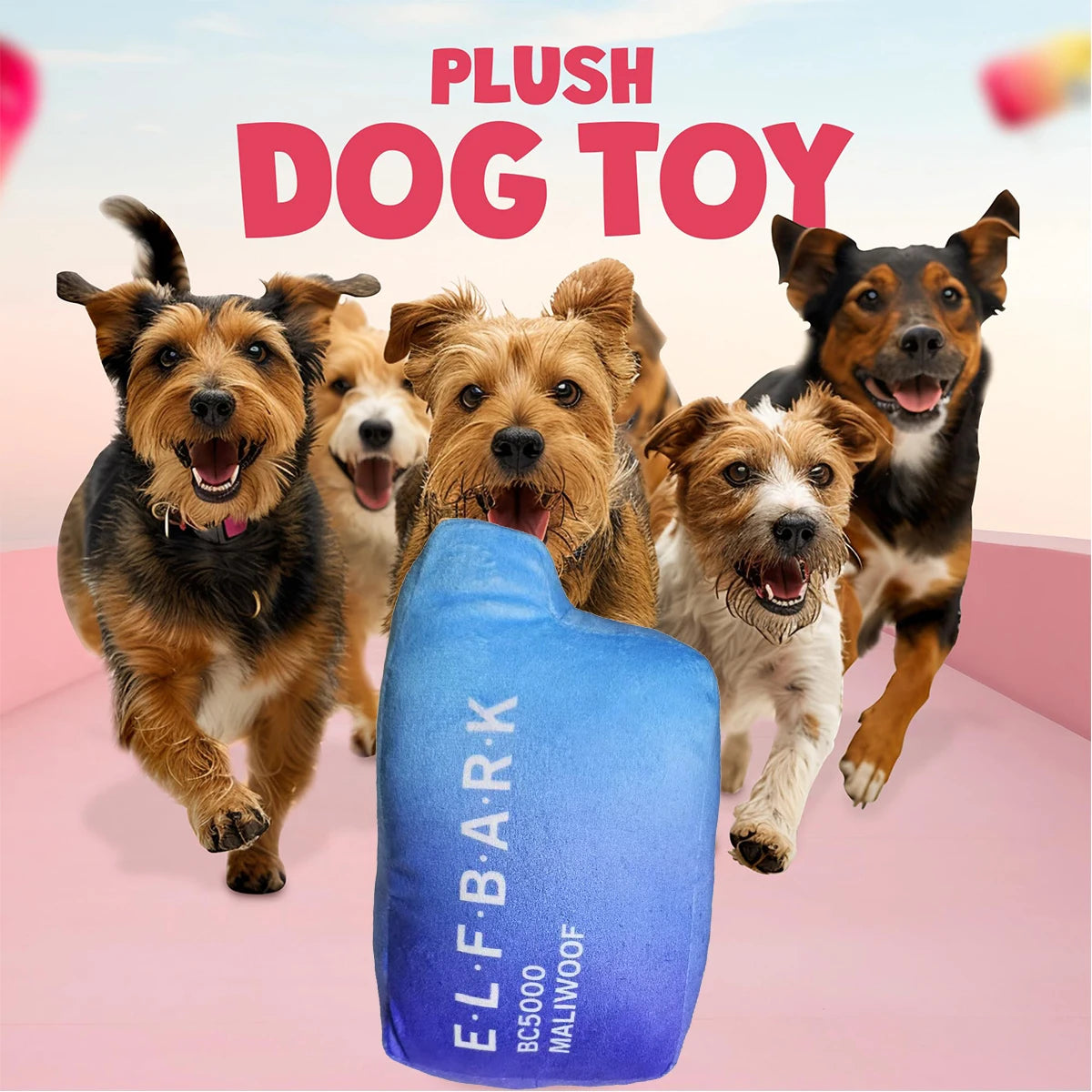 Funny Dog Toys with Squeaker – Cute Parody Plush Puppy and Dog Toys for Small, Medium & Large Dogs