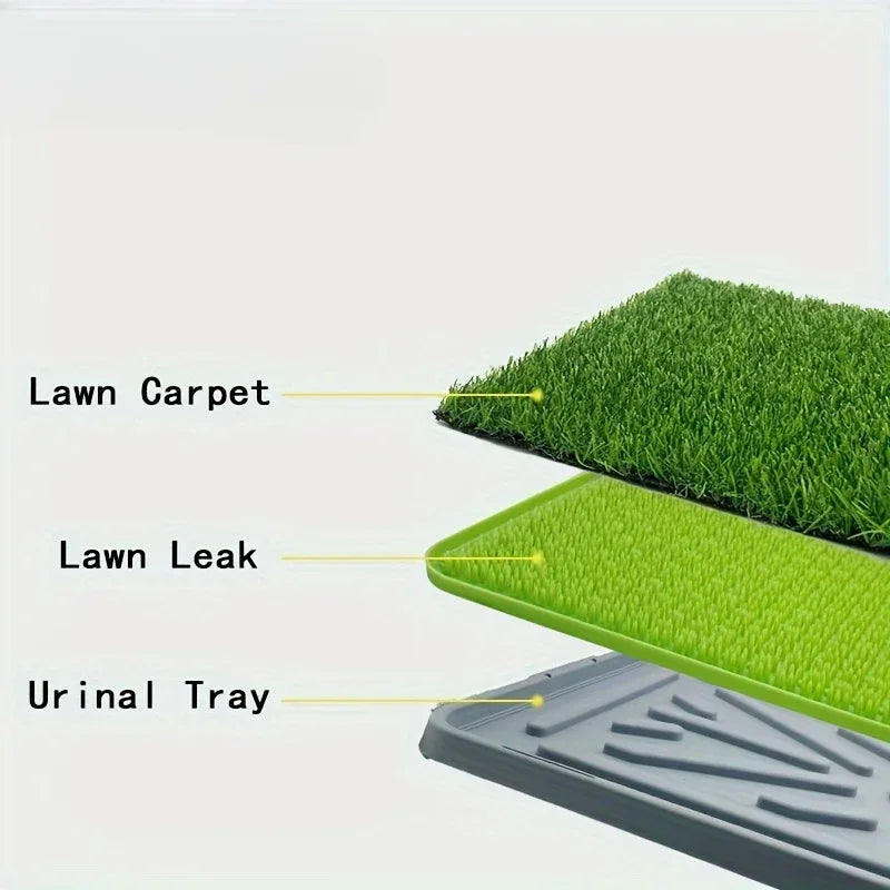 Artificial Grass Dog Potty Pad – Large Removable Pet Toilet with Anti-Splash Tray for Indoor Puppy Training