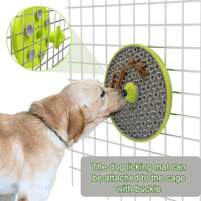 🐶 Dogs Slow Feeder Lick Mat – Suction Cup Hanging Pet Anxiety Relief Food Plate