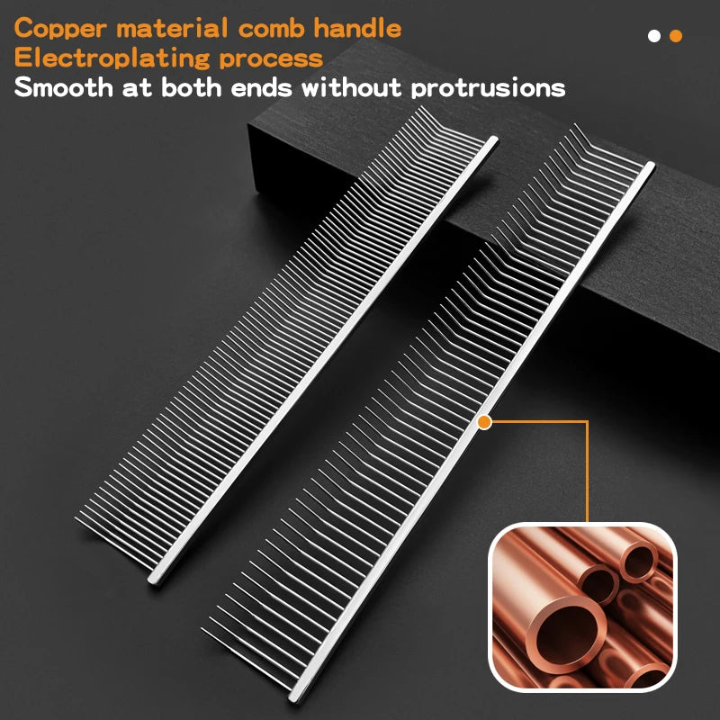 Curved Hook Pet Grooming Comb – Deep Deshedding & Fluffing Tool with Curved Teeth for Dogs & Cats