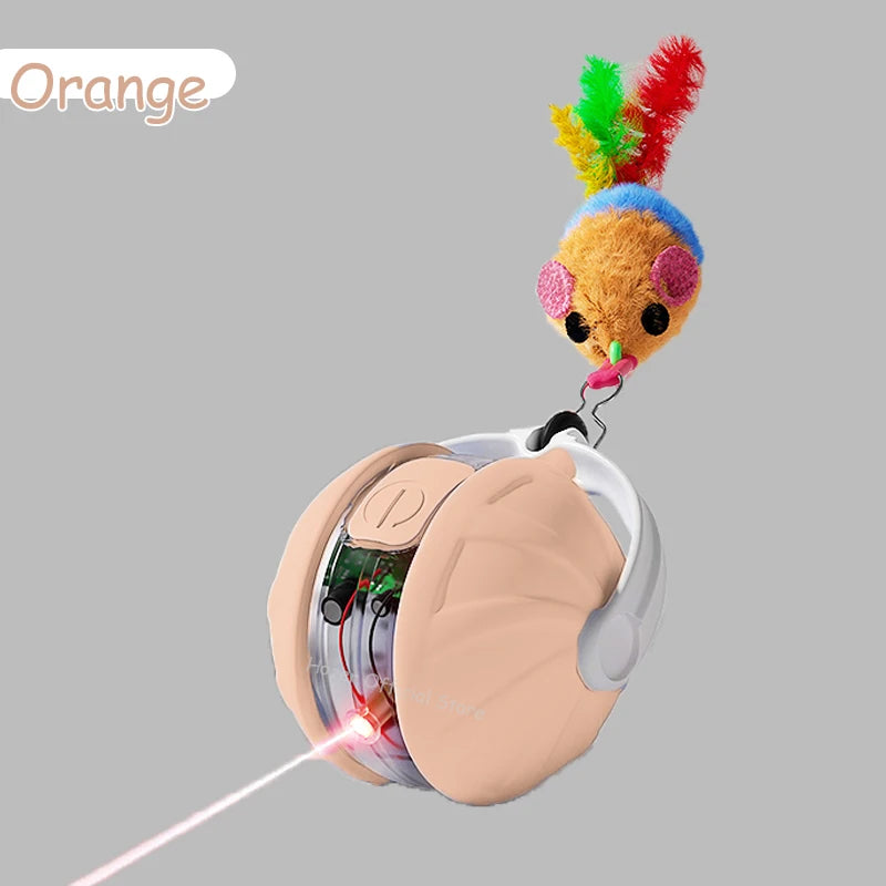 Infrared Interactive Cat Ball Toy – Rechargeable Rolling Tail Toy Imitating Mouse