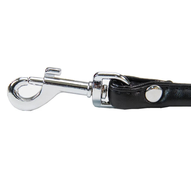 Soft PU Leather Dog Leash – 120cm Smooth Lead for Small Dogs & Puppies