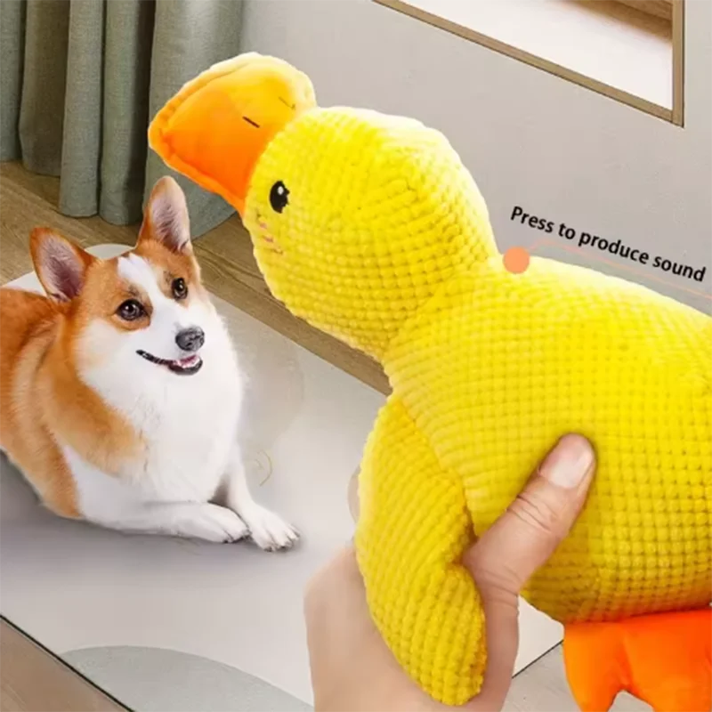 Stomping Duck Plush Dog Toy – Bite-Resistant Chew Toy for Large Dogs