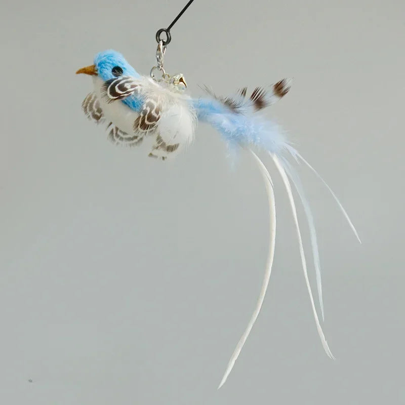 Hands-Free Cat Wand Toy with Feather & Bell – Suction Cup Interactive Toy for Kittens & Cats