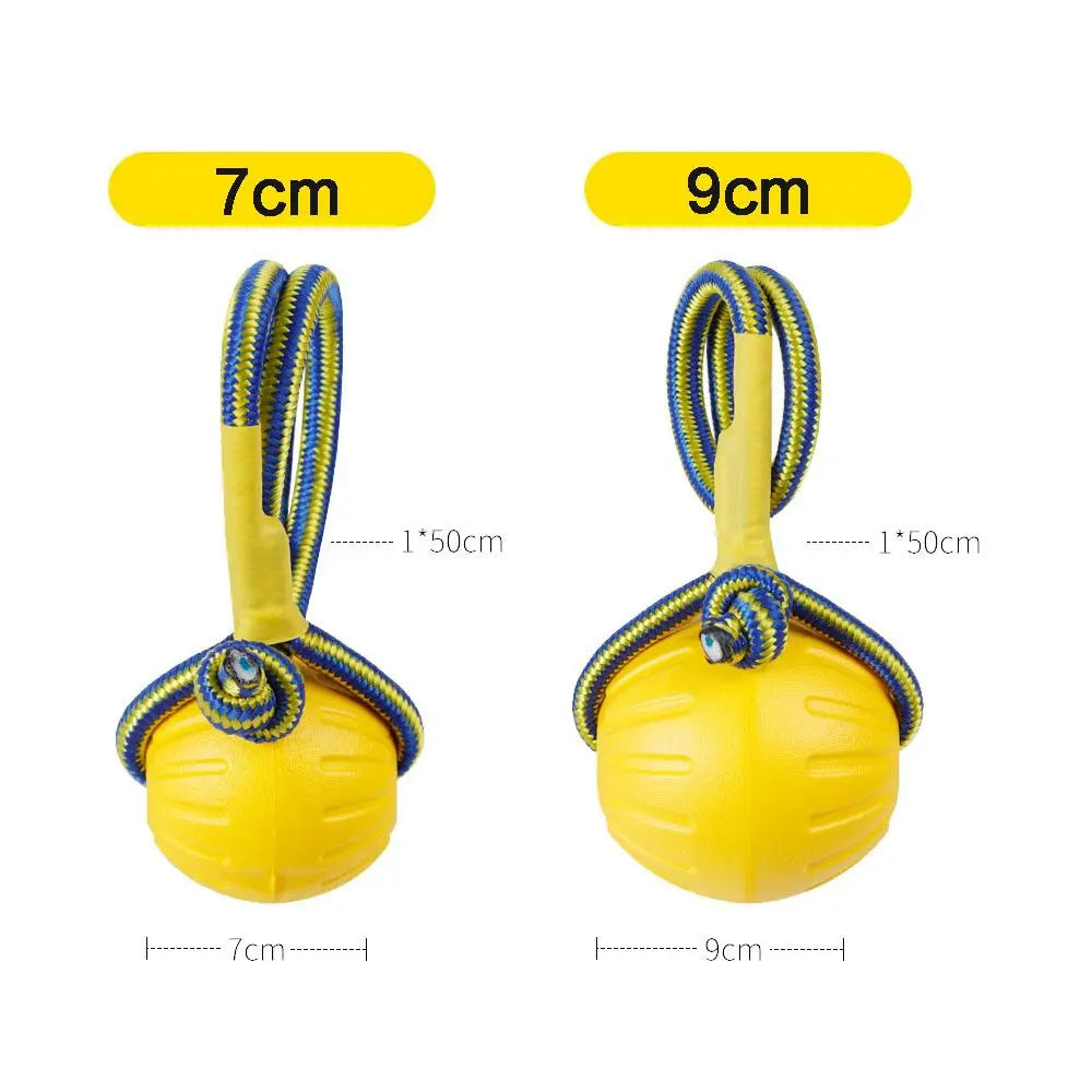 7cm/9cm Yellow Indestructible Rubber Ball Dog Toy