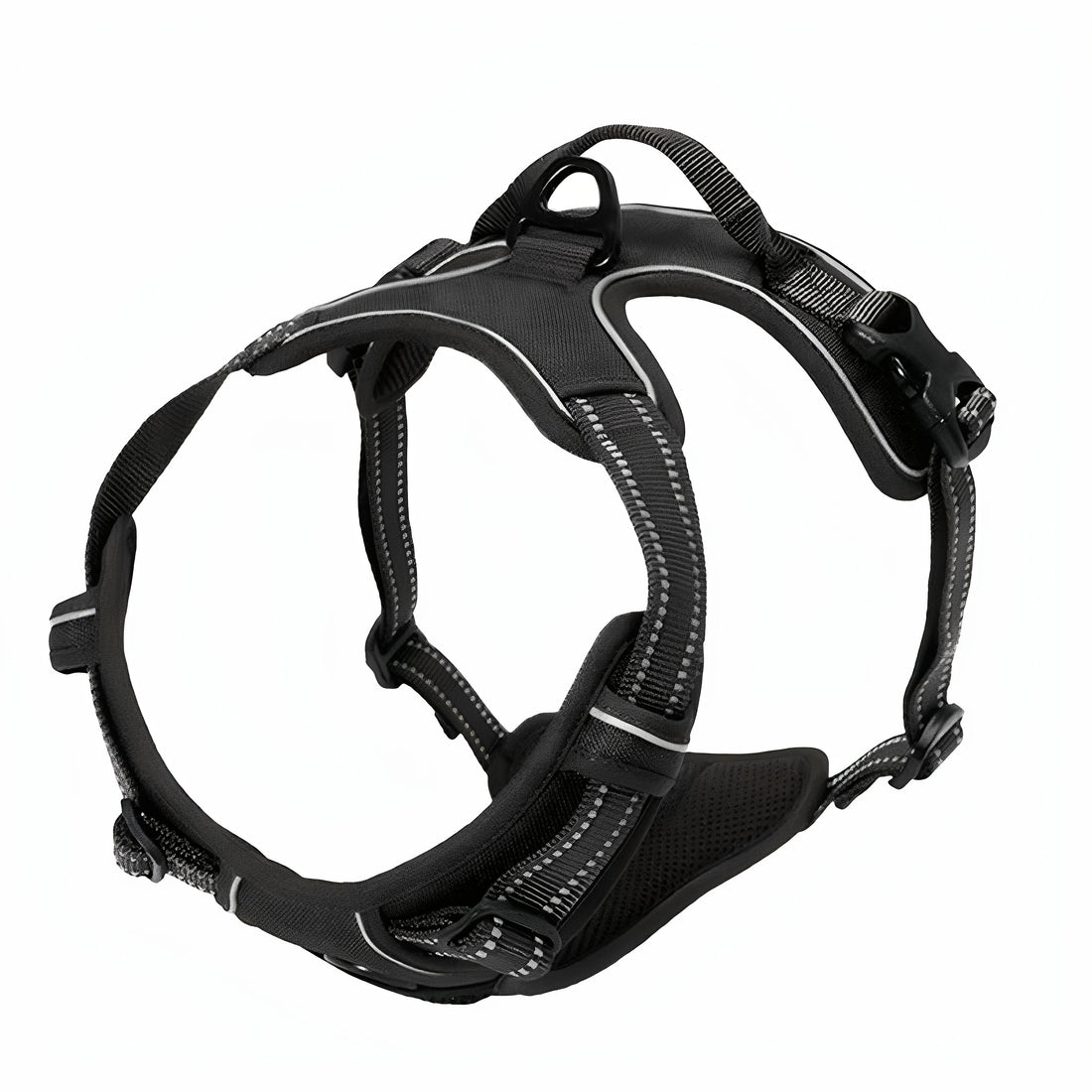 🐶 German Oak Cooling Dog Set – Escape-Proof Harness Vest & Leather Collar