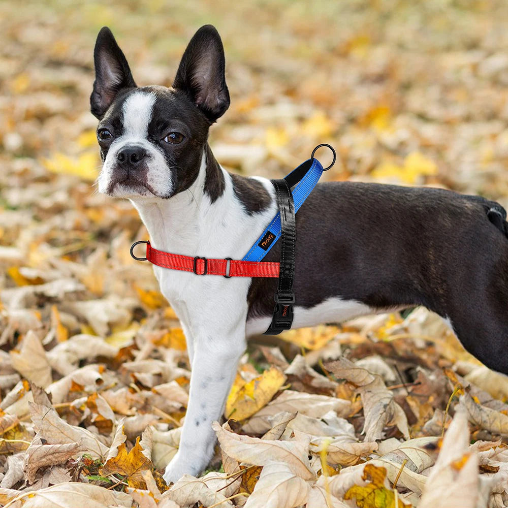 🐶 Reflective No-Pull Nylon Dog Harness – Adjustable Vest for Small to Large Dogs 🐾