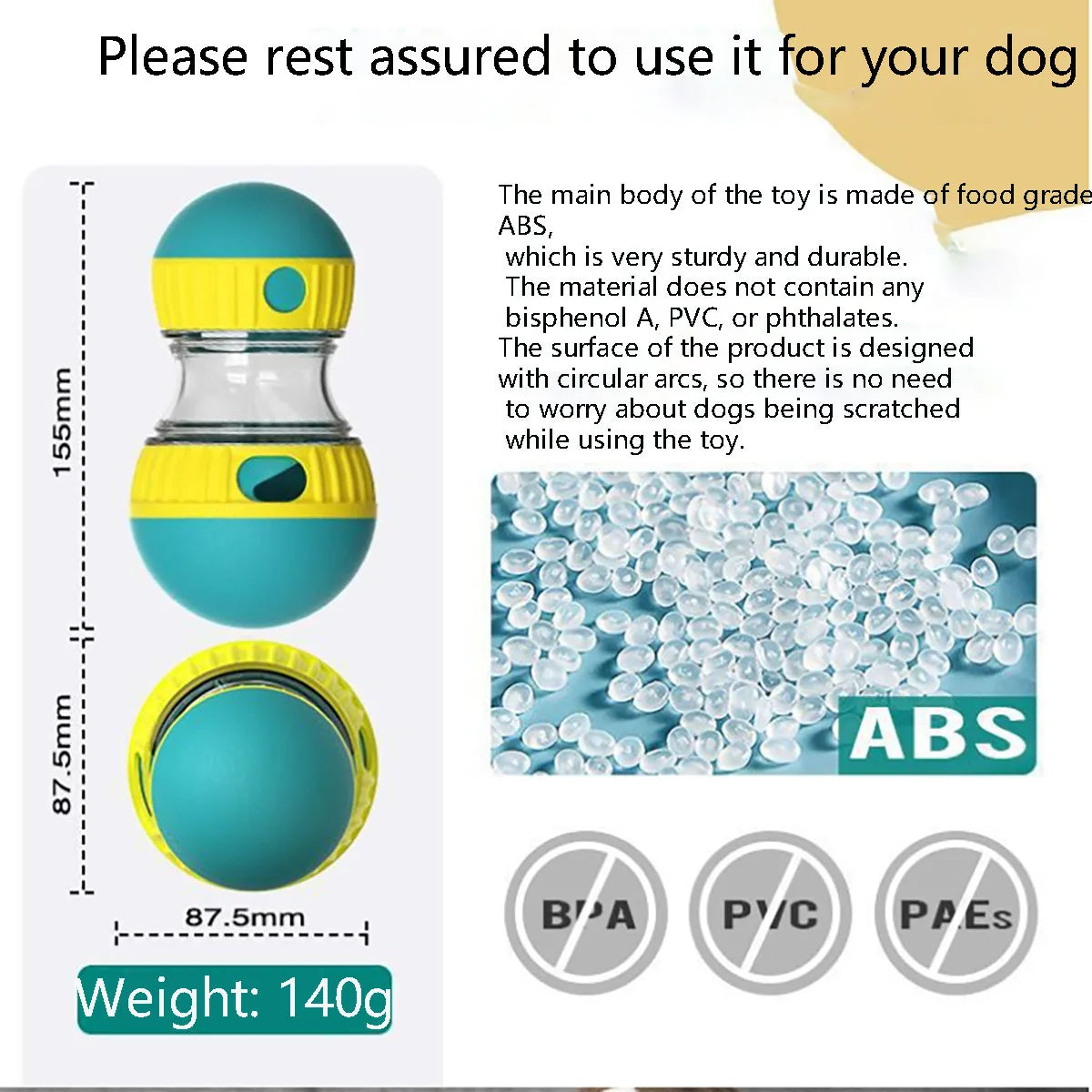 Interactive Dog Toy – Elliptical Track Rolling Ball Feeder for Mental Stimulation & Treat Dispensing