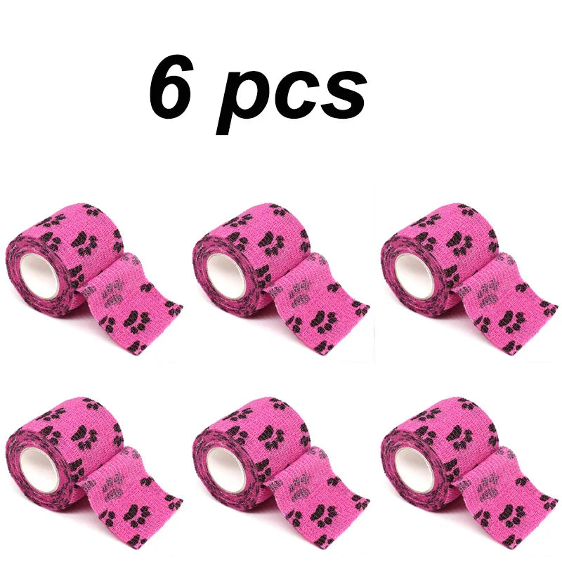 6PCS Pet Puppy Leg Wraps – Self-Adhesive Anti-Dirt Bandages for Dog Feet Protection During Outdoor Walks