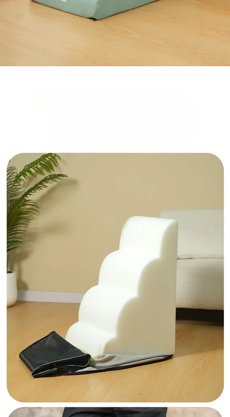 Pet Ramp Stairs – 2/3 Step Dog & Cat Ladder with Washable Cover