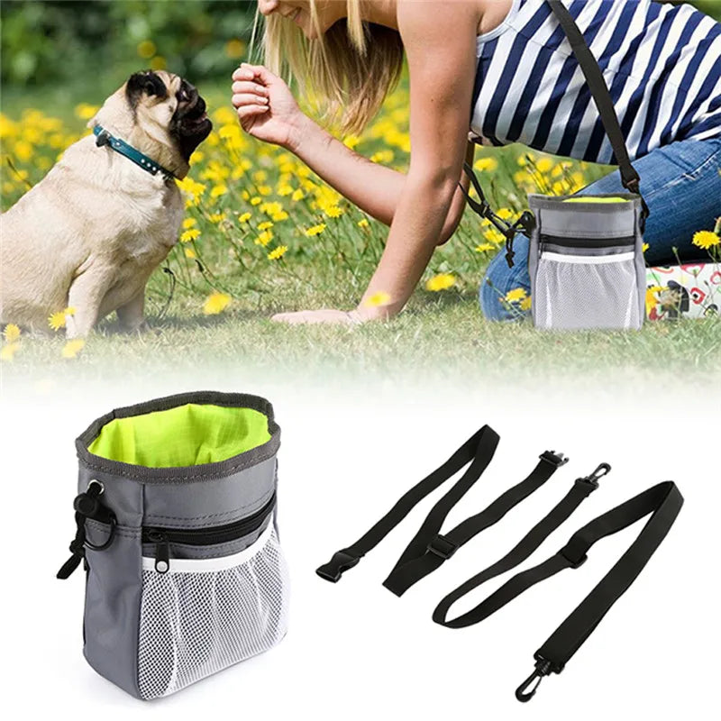 Multifunctional Dog Training Treat Pouch – Pet Snack & Food Bag with Waist Strap & Crossbody Option for Puppy Walking & Training