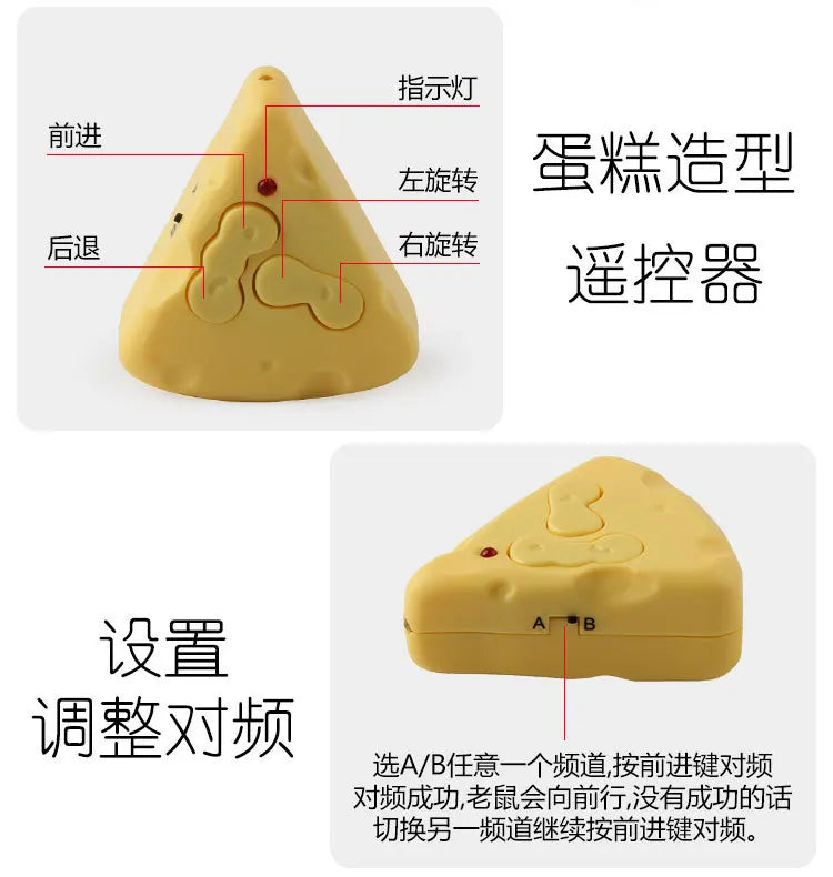 Electric RC Mouse Cat Toy – Remote Control Infrared Moving Rat for Interactive Pet Play & Pranks