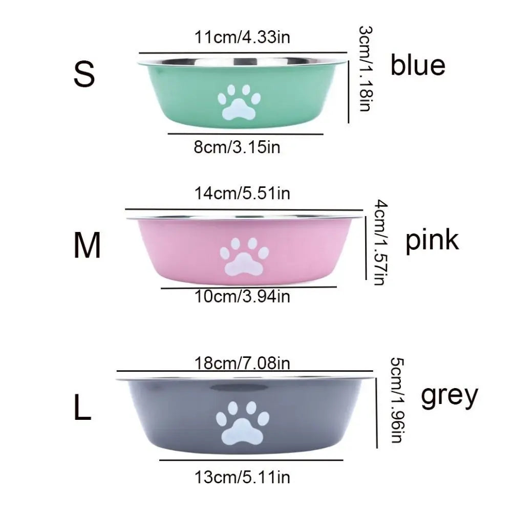 Large Capacity Stainless Steel Non-Slip Pet Bowl – Double-Layer Water & Food Bowl for Dogs & Cats