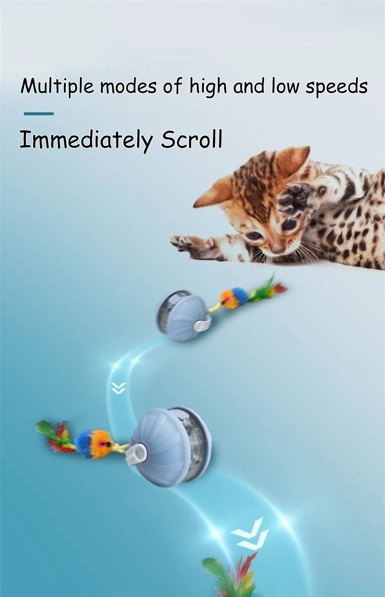 Infrared Interactive Cat Ball Toy – Rechargeable Rolling Tail Toy Imitating Mouse