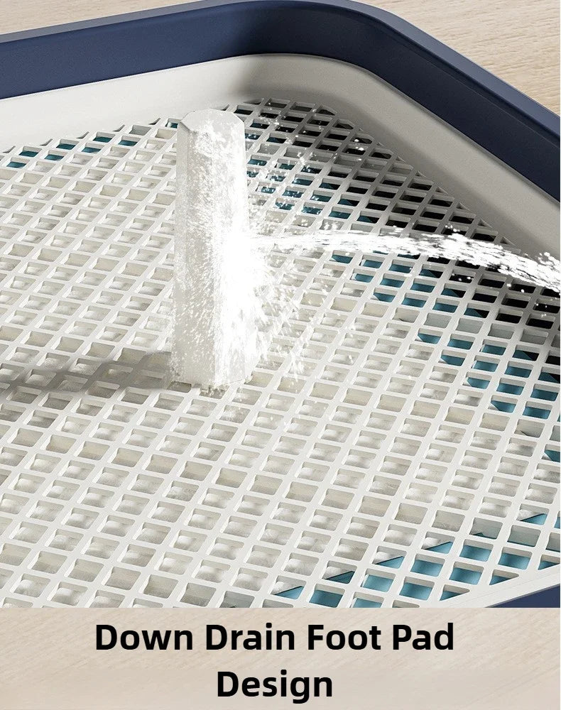 Extra Large Dog Toilet Tray – Splash-Proof, Reusable & Easy-to-Clean Indoor Pet Potty Training Pad Holder