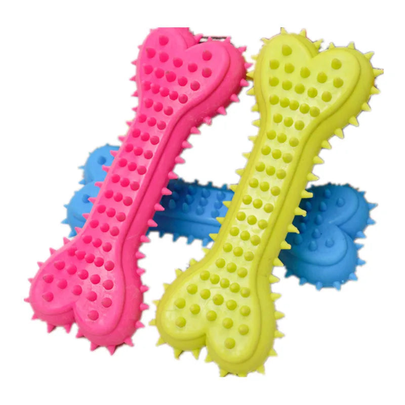 Rubber Chew Toy for Small Dogs – Teeth Cleaning & Bite-Resistant Puppy Training Toy